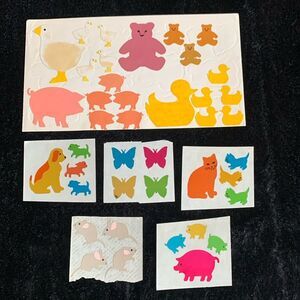 Vintage Mrs Grossmans Hambly Mylar Animal Sticker Lot 1970s 80s